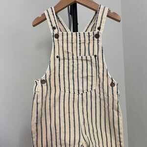 Zara Cream & Navy Striped Shortalls